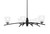Toltec Lighting - 3746-MB-500 - Six Light Chandelier - Kurve - Matte Black