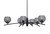 Toltec Lighting - 3746-MB-5112 - Six Light Chandelier - Kurve - Matte Black