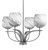 Toltec Lighting - 3904-GP-4819 - Four Light Chandelier - Cavella - Graphite