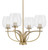 Toltec Lighting - 3904-NAB-4810 - Four Light Chandelier - Cavella - New Age Brass