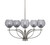 Toltec Lighting - 3905-GP-5112 - Five Light Chandelier - Cavella - Graphite