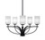 Toltec Lighting - 3905-MB-3001 - Five Light Chandelier - Cavella - Matte Black
