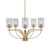 Toltec Lighting - 3905-NAB-3002 - Five Light Chandelier - Cavella - New Age Brass