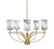Toltec Lighting - 3905-NAB-3009 - Five Light Chandelier - Cavella - New Age Brass