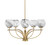 Toltec Lighting - 3905-NAB-4109 - Five Light Chandelier - Cavella - New Age Brass