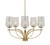 Toltec Lighting - 3905-NAB-4253 - Five Light Chandelier - Cavella - New Age Brass