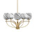 Toltec Lighting - 3905-NAB-4819 - Five Light Chandelier - Cavella - New Age Brass