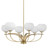 Toltec Lighting - 3906-NAB-212 - Six Light Chandelier - Cavella - New Age Brass