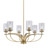 Toltec Lighting - 3906-NAB-3002 - Six Light Chandelier - Cavella - New Age Brass