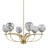 Toltec Lighting - 3906-NAB-4109 - Six Light Chandelier - Cavella - New Age Brass
