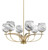 Toltec Lighting - 3906-NAB-4819 - Six Light Chandelier - Cavella - New Age Brass