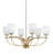 Toltec Lighting - 3906-NAB-615 - Six Light Chandelier - Cavella - New Age Brass