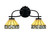 Toltec Lighting - 3912-MB-9405 - Two Light Bath Bar - Cavella - Matte Black