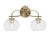 Toltec Lighting - 3912-NAB-202 - Two Light Bath Bar - Cavella - New Age Brass