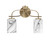 Toltec Lighting - 3912-NAB-3009 - Two Light Bath Bar - Cavella - New Age Brass