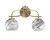 Toltec Lighting - 3912-NAB-4109 - Two Light Bath Bar - Cavella - New Age Brass
