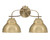 Toltec Lighting - 3912-NAB-427 - Two Light Bath Bar - Cavella - New Age Brass