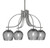 Toltec Lighting - 3924-GP-4602 - Four Light Chandelier - Cavella - Graphite