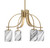 Toltec Lighting - 3924-NAB-3009 - Four Light Chandelier - Cavella - New Age Brass