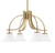 Toltec Lighting - 3924-NAB-311 - Four Light Chandelier - Cavella - New Age Brass
