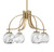 Toltec Lighting - 3924-NAB-4109 - Four Light Chandelier - Cavella - New Age Brass