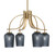 Toltec Lighting - 3924-NAB-4252 - Four Light Chandelier - Cavella - New Age Brass