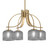 Toltec Lighting - 3924-NAB-4612 - Four Light Chandelier - Cavella - New Age Brass