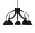 Toltec Lighting - 3925-MB-421 - Five Light Chandelier - Cavella - Matte Black