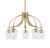 Toltec Lighting - 3925-NAB-210 - Five Light Chandelier - Cavella - New Age Brass