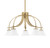 Toltec Lighting - 3925-NAB-311 - Five Light Chandelier - Cavella - New Age Brass