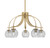 Toltec Lighting - 3925-NAB-4102 - Five Light Chandelier - Cavella - New Age Brass