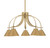 Toltec Lighting - 3925-NAB-421 - Five Light Chandelier - Cavella - New Age Brass