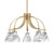 Toltec Lighting - 3925-NAB-4769 - Five Light Chandelier - Cavella - New Age Brass