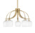 Toltec Lighting - 3925-NAB-4811 - Five Light Chandelier - Cavella - New Age Brass