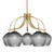 Toltec Lighting - 3925-NAB-4922 - Five Light Chandelier - Cavella - New Age Brass