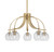 Toltec Lighting - 3925-NAB-5110 - Five Light Chandelier - Cavella - New Age Brass