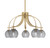 Toltec Lighting - 3925-NAB-5112 - Five Light Chandelier - Cavella - New Age Brass