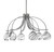 Toltec Lighting - 3926-GP-4109 - Six Light Chandelier - Cavella - Graphite