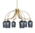 Toltec Lighting - 3926-NAB-4252 - Six Light Chandelier - Cavella - New Age Brass