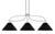 Toltec Lighting - 3936-GP-420-MB - Three Light Island Pendant - Cavella - Graphite