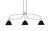 Toltec Lighting - 3936-GP-421-MB - Three Light Island Pendant - Cavella - Graphite