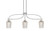 Toltec Lighting - 3936-GP-4253 - Three Light Island Pendant - Cavella - Graphite