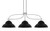 Toltec Lighting - 3936-GP-428-MB - Three Light Island Pendant - Cavella - Graphite