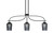 Toltec Lighting - 3936-MB-4252 - Three Light Island Pendant - Cavella - Matte Black