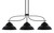 Toltec Lighting - 3936-MB-428-MB - Three Light Island Pendant - Cavella - Matte Black