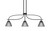 Toltec Lighting - 3936-MB-9185 - Three Light Island Pendant - Cavella - Matte Black