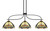 Toltec Lighting - 3936-MB-9369 - Three Light Island Pendant - Cavella - Matte Black