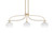 Toltec Lighting - 3936-NAB-212 - Three Light Island Pendant - Cavella - New Age Brass