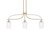 Toltec Lighting - 3936-NAB-4250 - Three Light Island Pendant - Cavella - New Age Brass