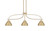Toltec Lighting - 3936-NAB-427-NAB - Three Light Island Pendant - Cavella - New Age Brass